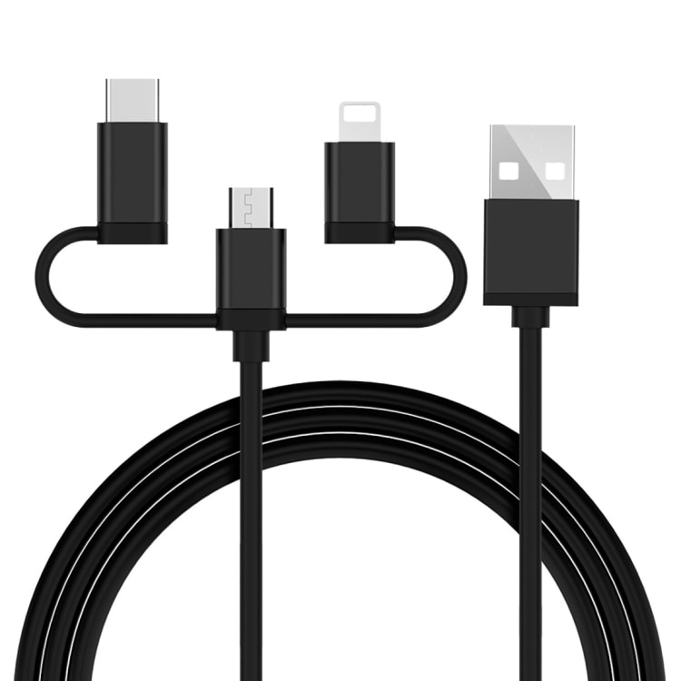 FLOVEME Usb-kabel iPhone  + Micro USB + Usb Type-C