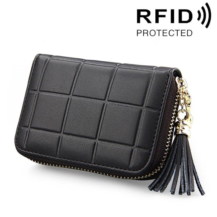 RFID Lommebok / Dameveske med glidelås - 15 lommer til kort
