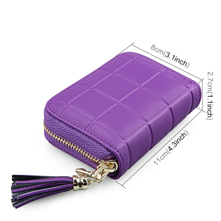RFID Lommebok / Dameveske med glidelås - 15 lommer til kort