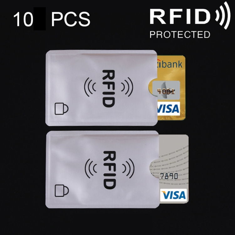 RFID 10-Pack kortbeskyttelse til bankkort - Aluminium