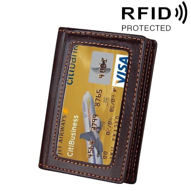 RFID Lommebok - 6 kortlommer + ID-lomme