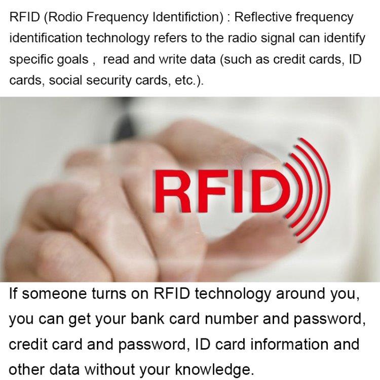 RFID Lommebok - 6 kortlommer + ID-lomme