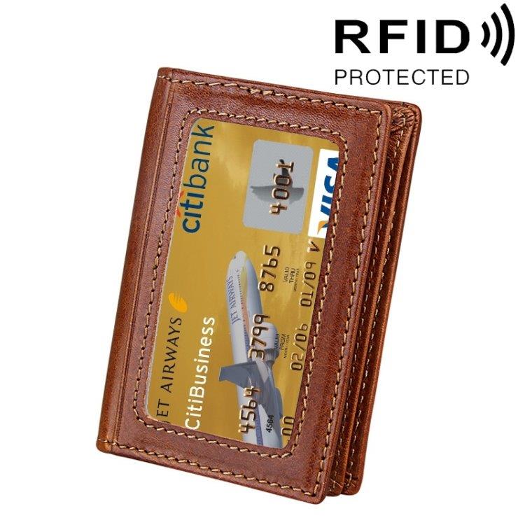 RFID Lommebok - 5 kortlommer + lomme til ID-kort
