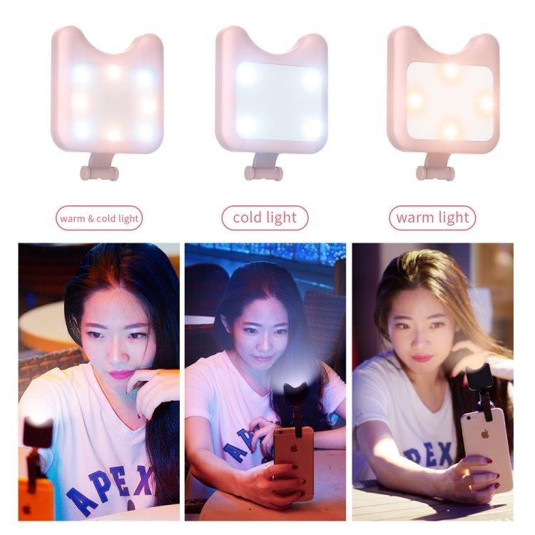 APEXEL Universal Selfie LED Lampe med feste