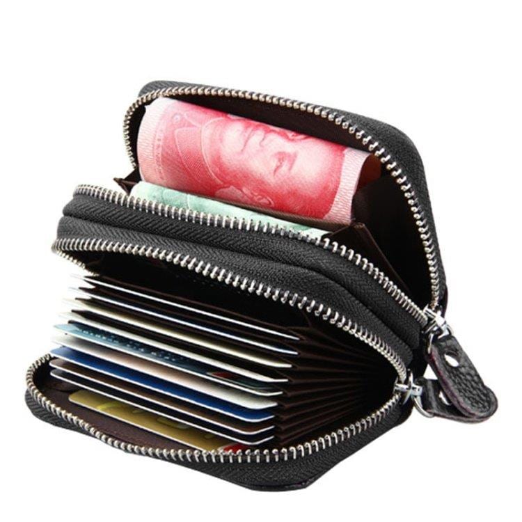 Svart Lommebok med RFID-beskyttelse - Mange rom