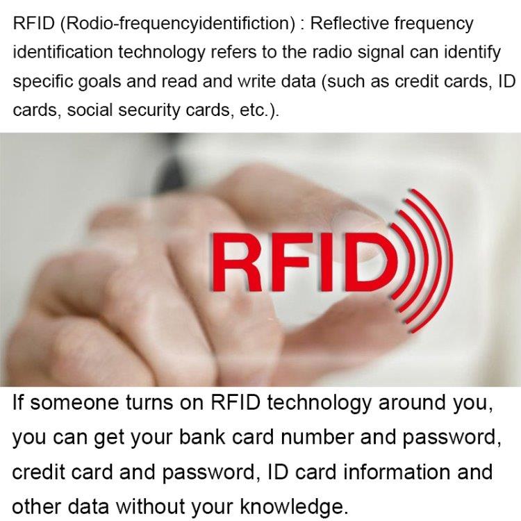 Blå Lommebok med RFID-beskyttelse - Mange rom
