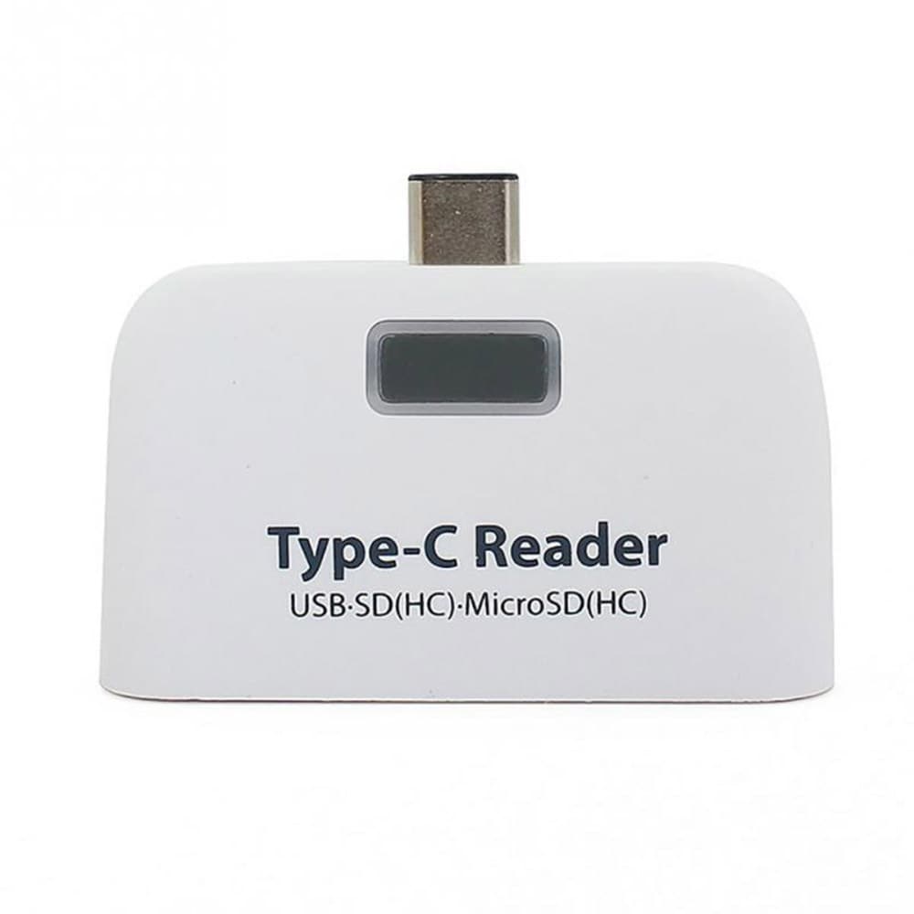 3i1 Kortleser med USB 3.1 Type C - Micro-sd / Usb-Minne OTG