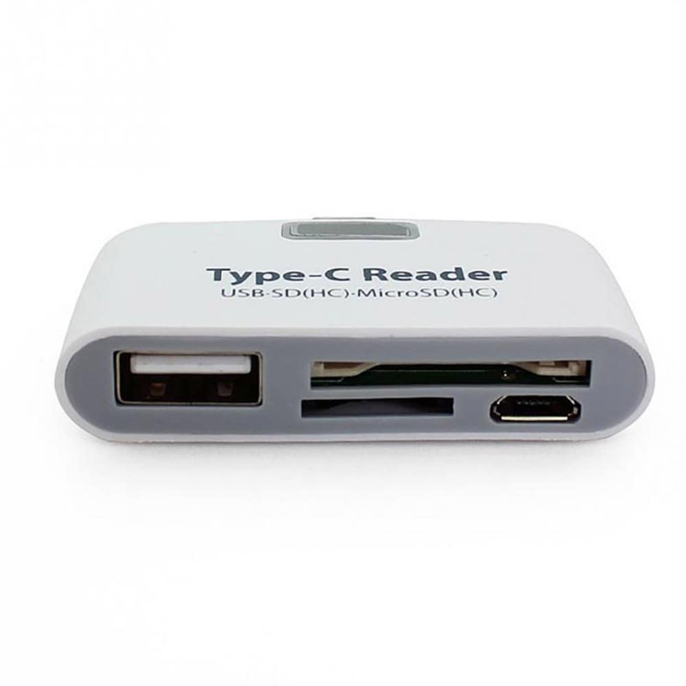 3i1 Kortleser med USB 3.1 Type C - Micro-sd / Usb-Minne OTG