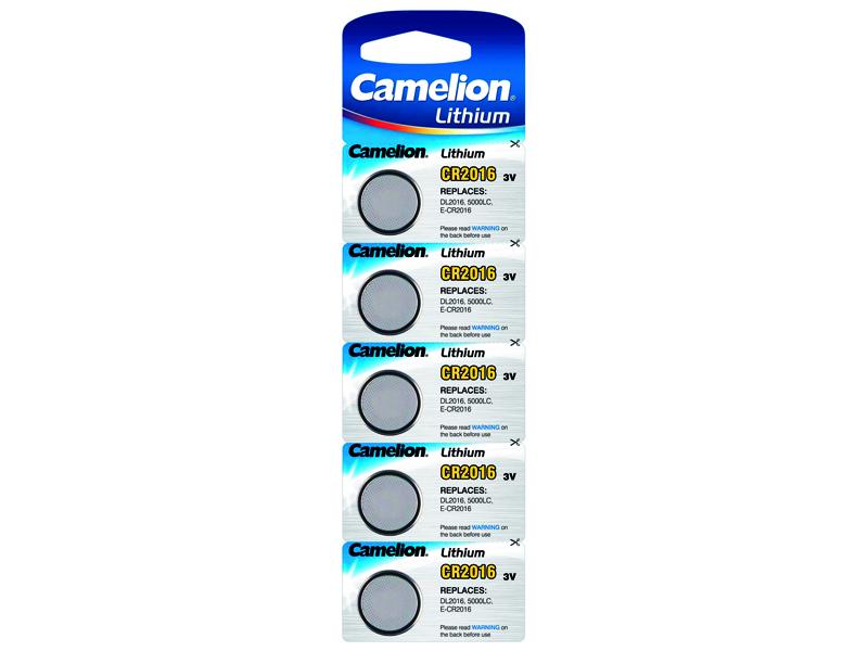 Camelion CR2016 Knappcellebatteri 5-pack
