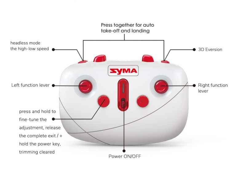 Droner SYMA X20 2.4G  - Hvit