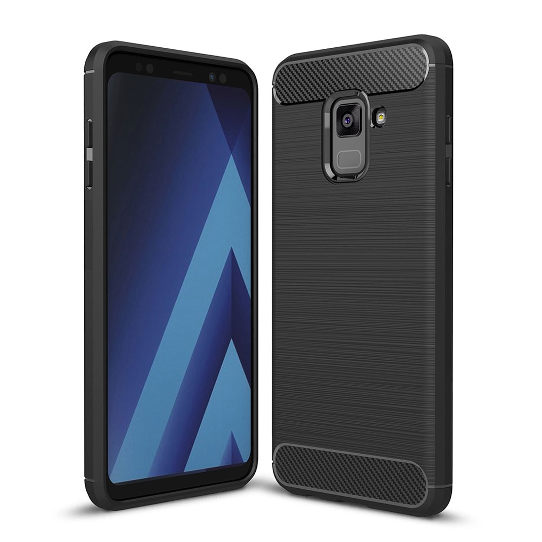 Karbonfiber / mobilfutteral for Samsung Galaxy A8 2018