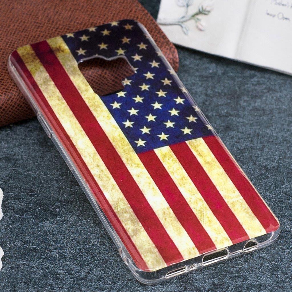 Vintage mobilskall / mobilfutteral med USA:s flagg -  Samsung Galaxy S9