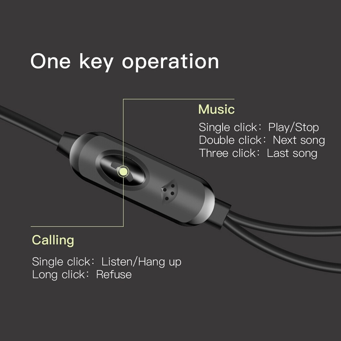 Baseus Encok In-Ear Earphone med fjern & vinklingsbar høyttaler