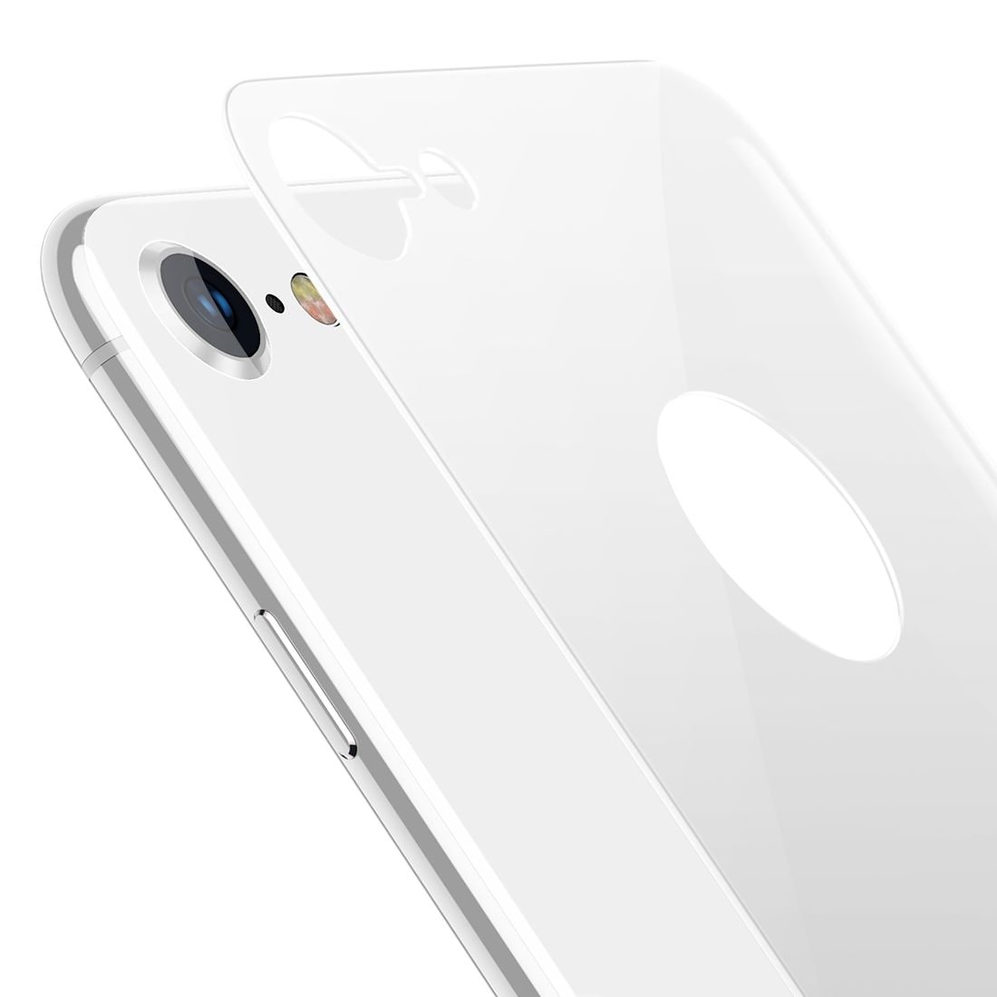 Baseus skjermbeskyttelse / baksidebeskyttelse i Herdet Glass til iPhone 8 - Sølv