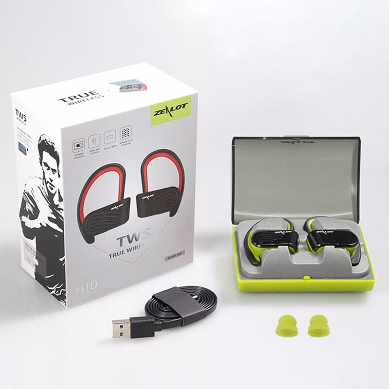 ZEALOT Doble Earphones Sport Bluetooth med ladeboks