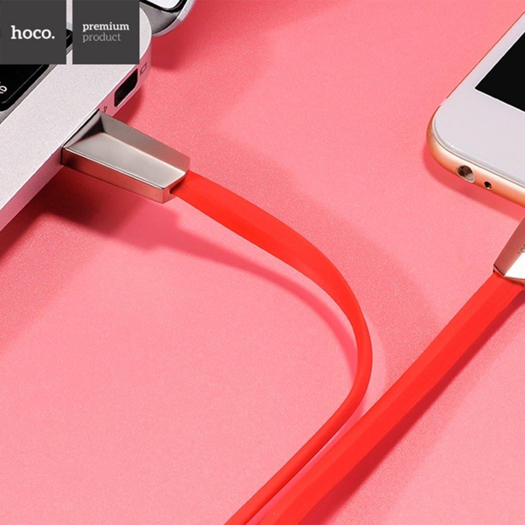 Hoco Diamant ladekabel for iPhone 6, 7 og 8 - Rød