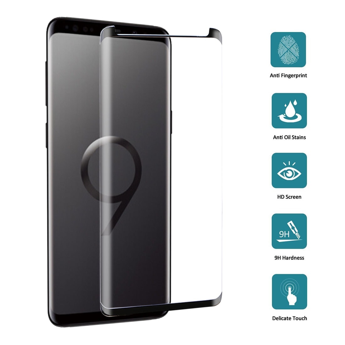 Skjermbeskyttelse / displaybeskyttelse i herdet glass Samsung Galaxy S9 Plus