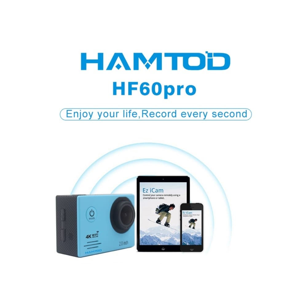 HAMTOD HD 4K WiFi Actionkamera med fjernkontroll