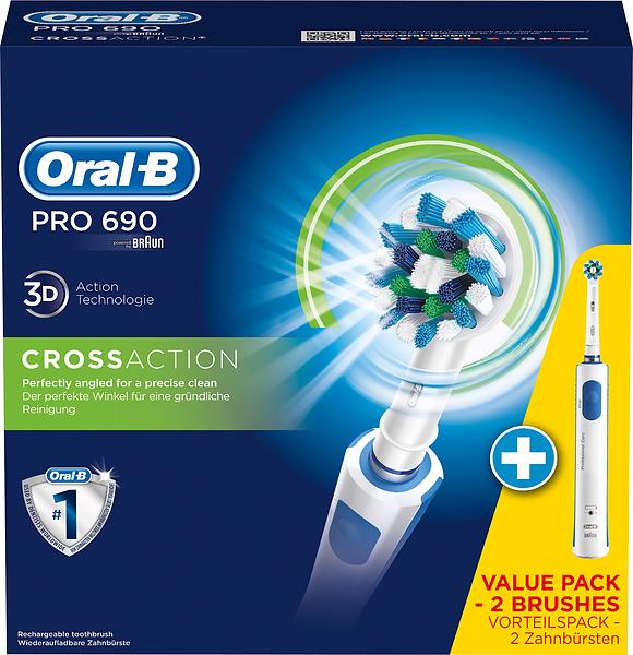 Oral-B PRO 690 CrossAction Elektrisk tannbørste -  2-Pack