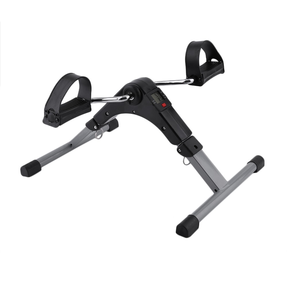 Sammenleggbar pedaltrener med motstand og display