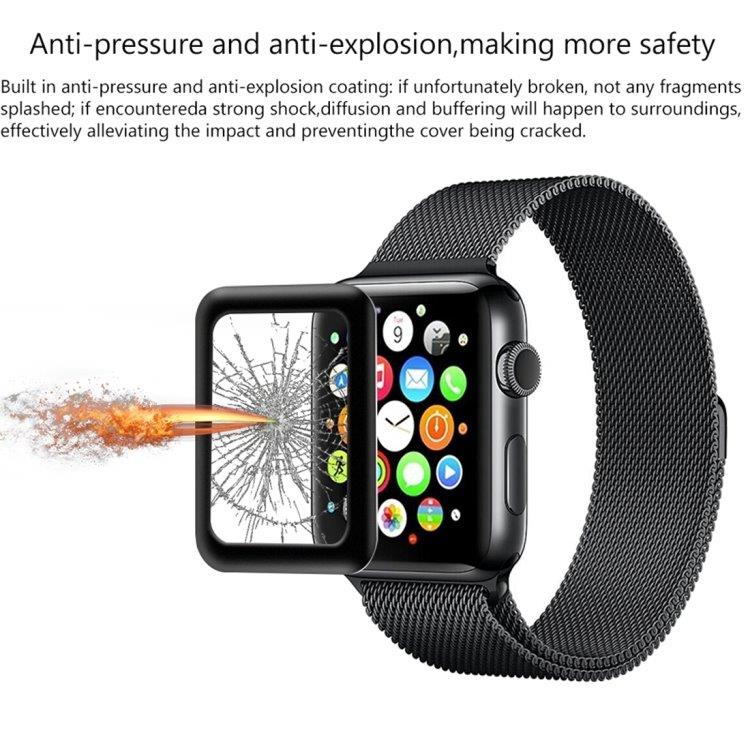 Bøyd skjermbeskyttelse / displaybeskyttelse i herdet glass Apple Watch Series 3 38mm