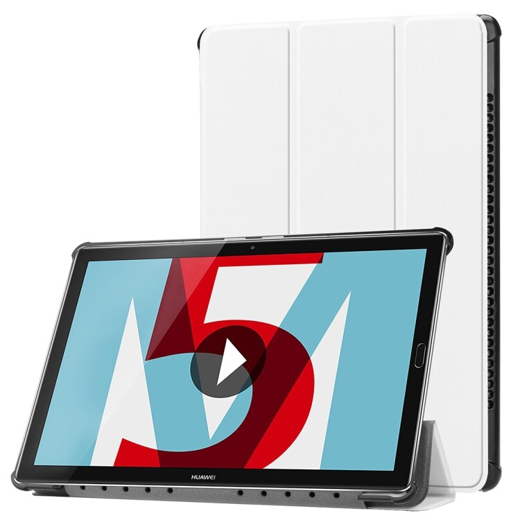Trifold Futteral / veske for Huawei  MediaPad M5 10.8 - Hvit