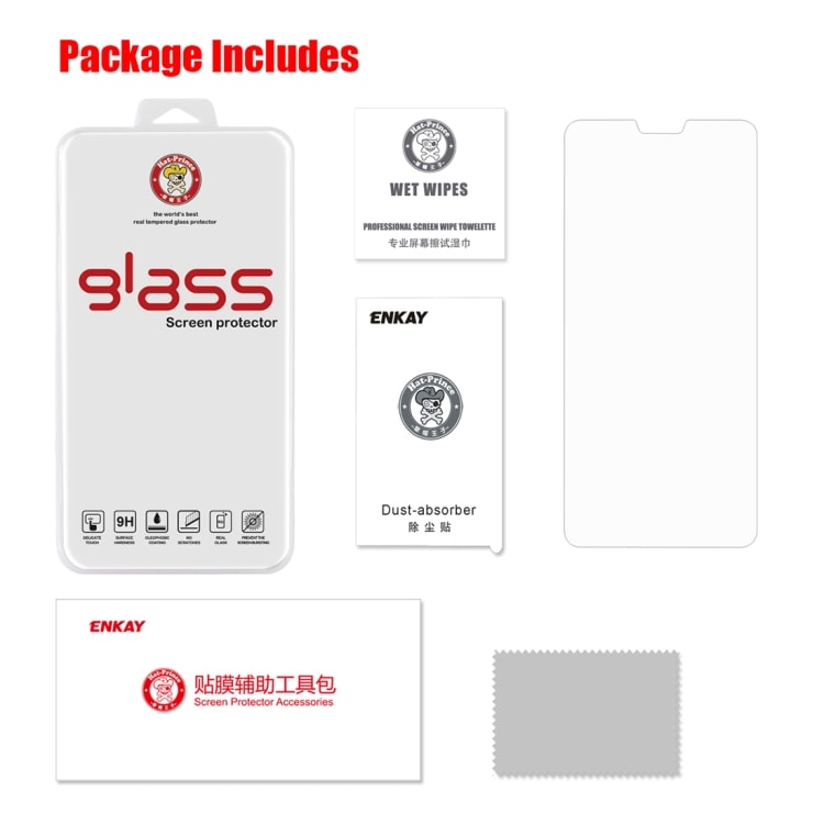 Skjermbeskyttelse / displaybeskyttelse i herdet glass for Huawei P20 Lite