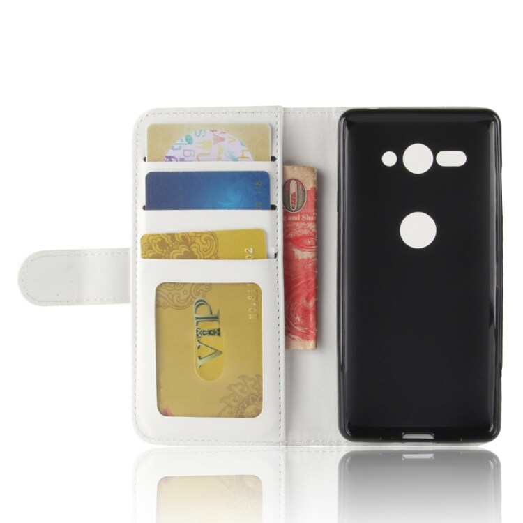 Lommebokfutteral / mobilfutteral med holder for Sony Xperia XZ2 Compact - Hvitt