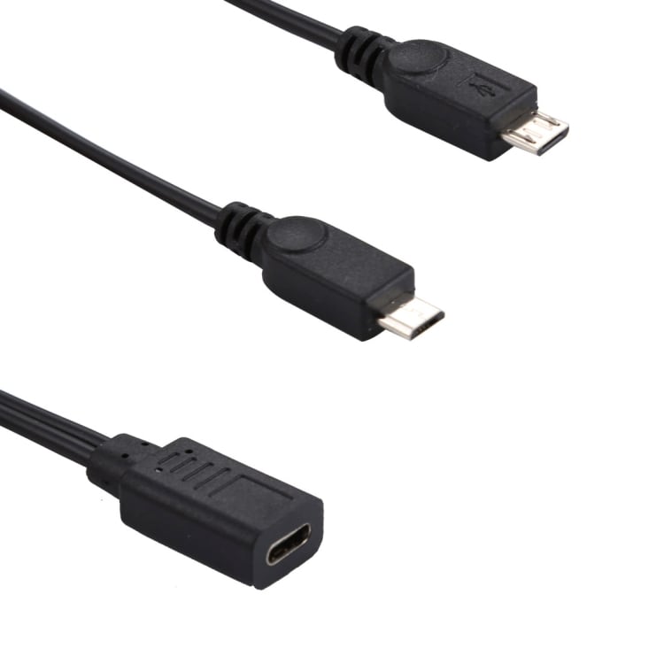 Adapter USB Type-C til 2 x Micro-USB