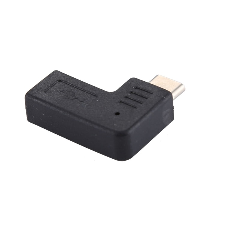Vinklet Adapter Micro-USB til USB Typ-C