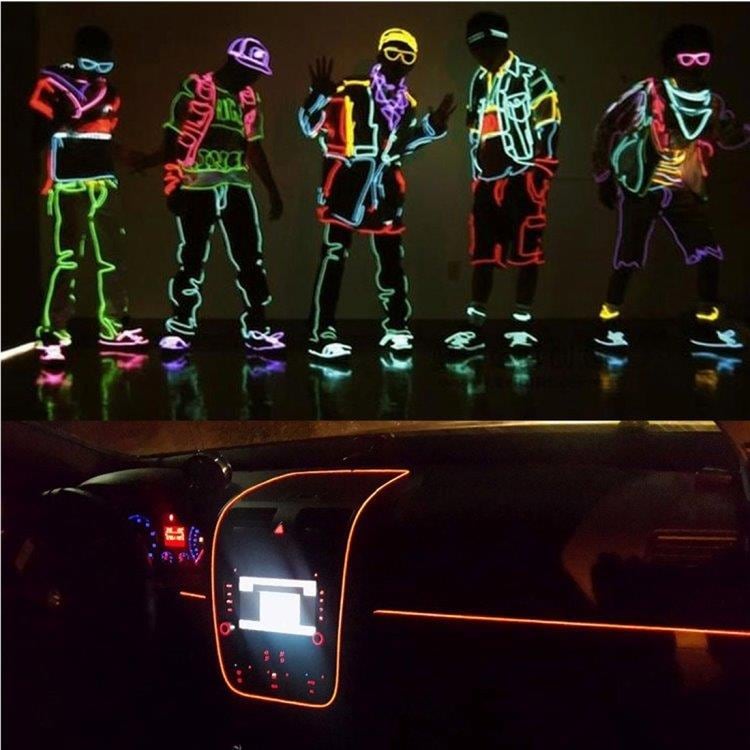 Selvlysende batteridrevet Party LED slynge for kroppen / bilen / Party