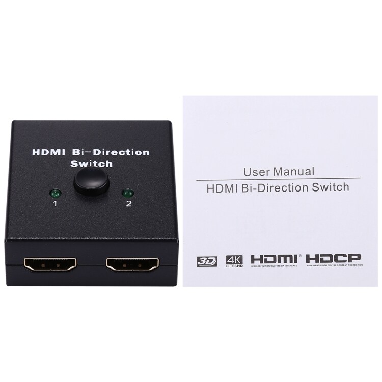 Dobbelrettet HDMI Switch/Splitter 2x1 / 1x2
