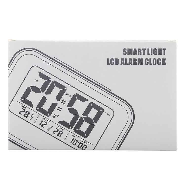 Väckarklocka Smart Light LCD-skjerm Hvit