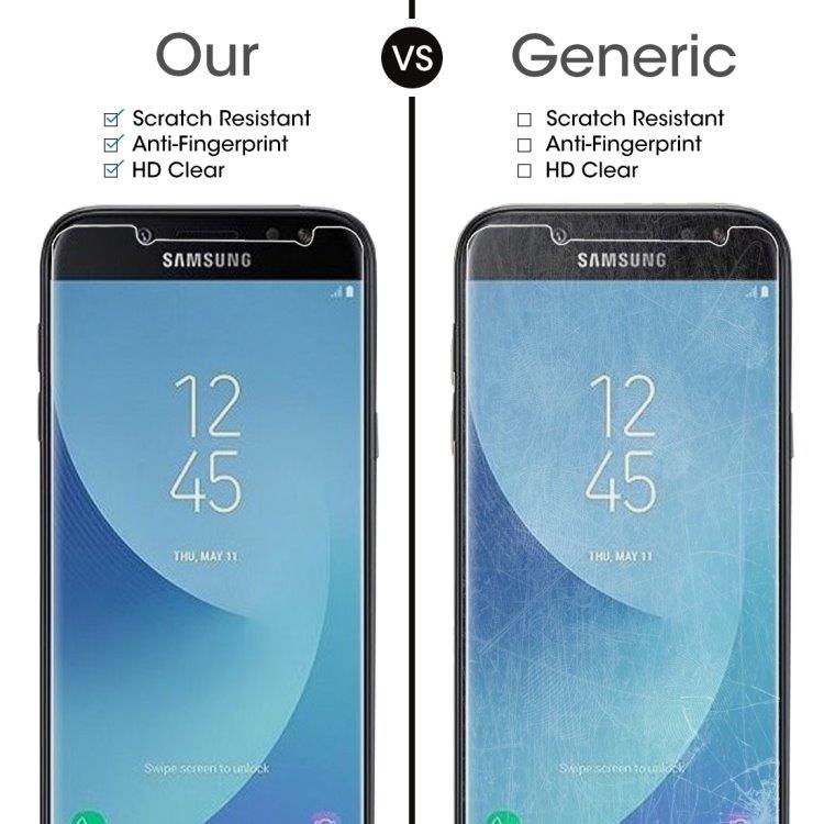 Tempererat Skärmskydd 9H 2.5D til Samsung Galaxy J4 2018 2-pk