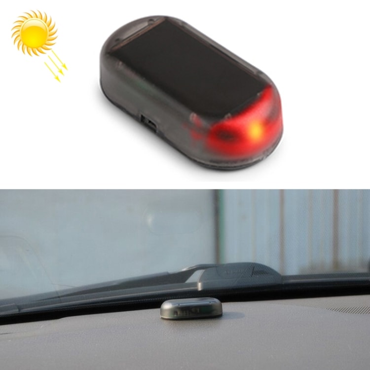 Alarmattrapp for bil med rødt lys - solcelledrevet