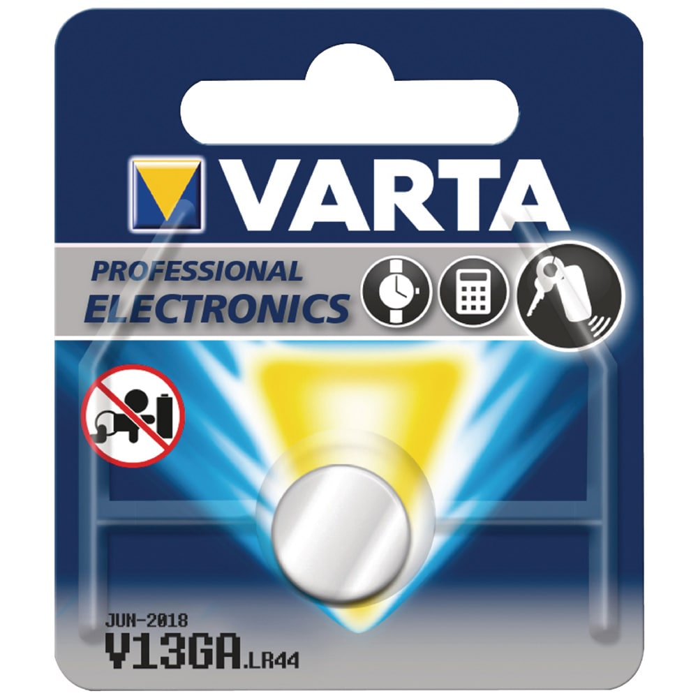 VARTA knappcellebatteri Elektronikk V13GA (LR44) Alkalisk