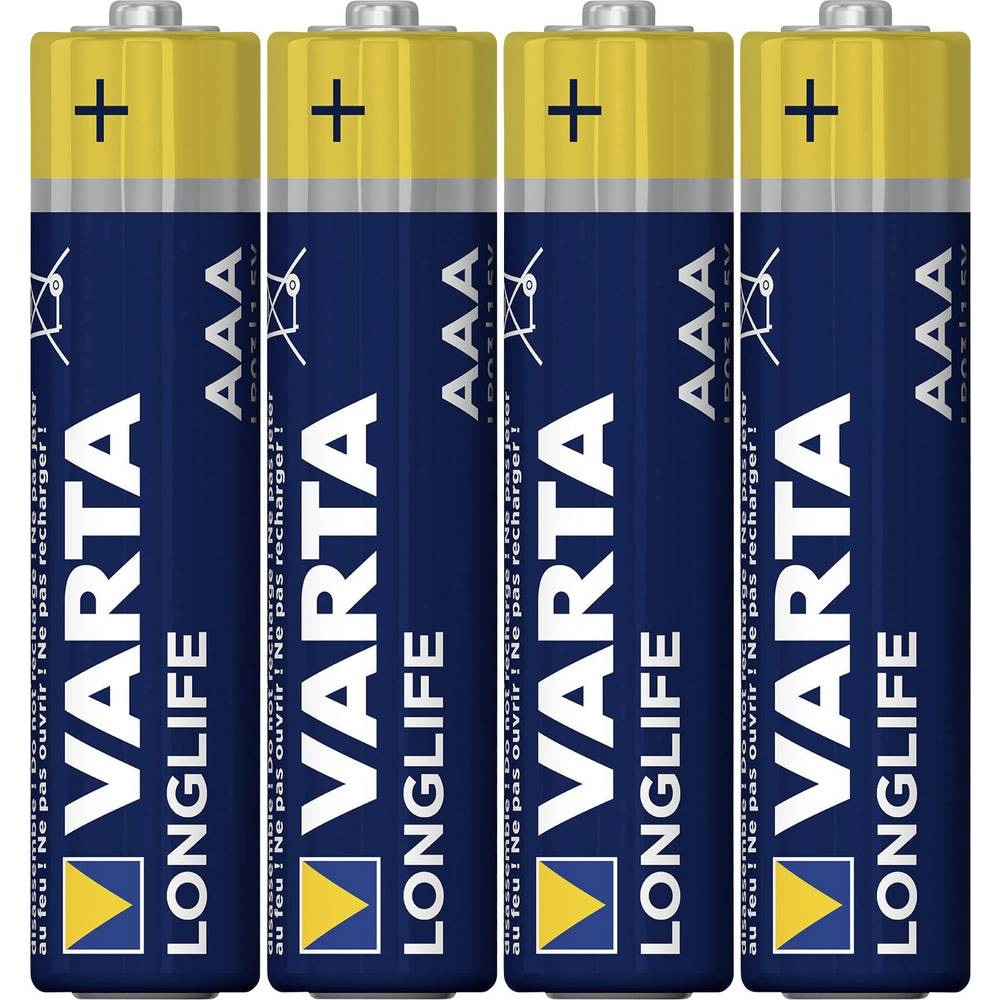 VARTA LONGLIFE Batteri AAA LR03 Micro - 4 Pk