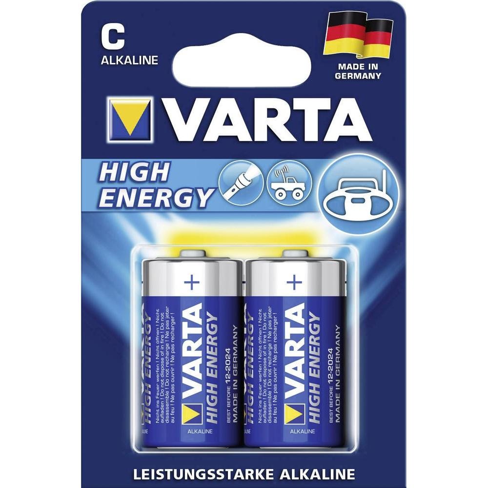 VARTA HIGH ENERGY Batteri C LR14 - 2 Pk