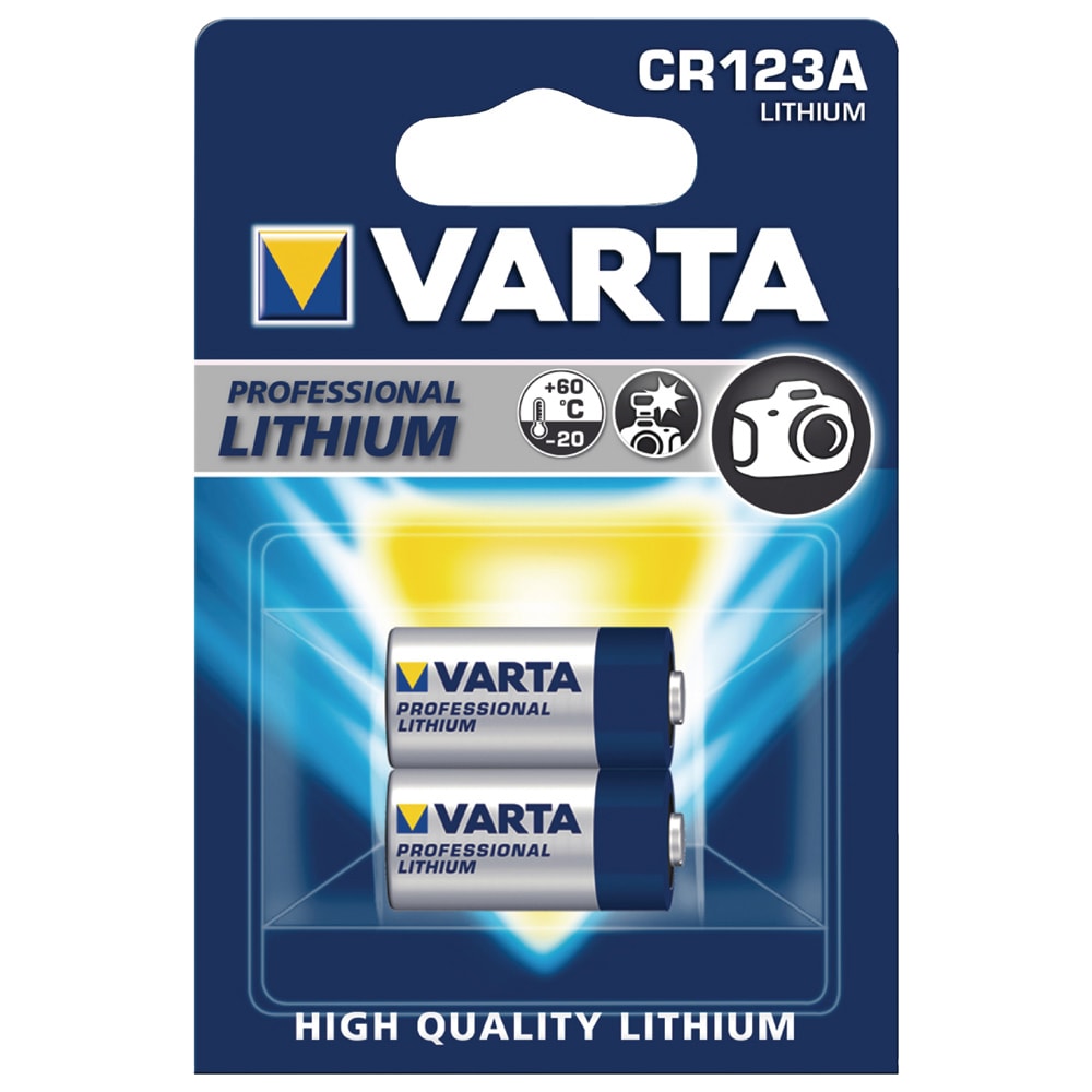 VARTA Lithium Batteri CR123A - 2 Pk