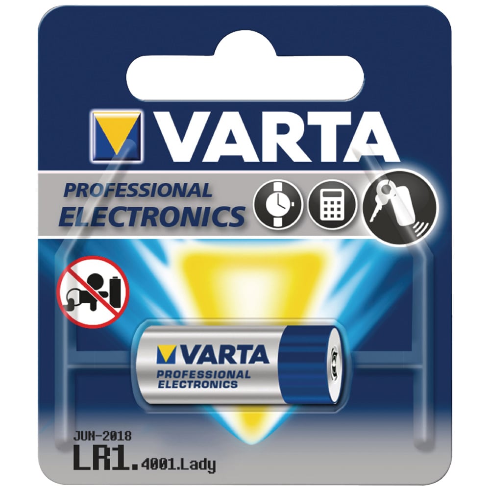 Alkalisk batteri 1.5V LR1 Lady N Varta Professional