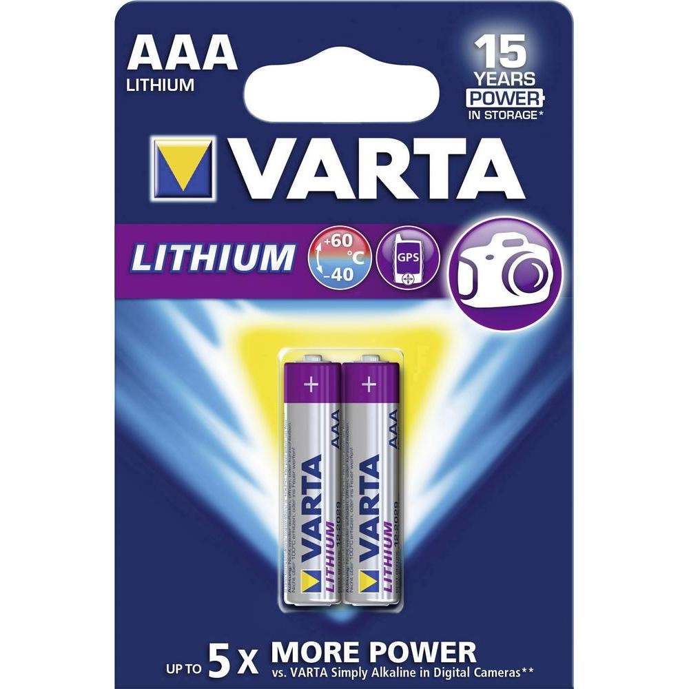VARTA Lithium Batteri AAA LR03 Micro - 2 Pk