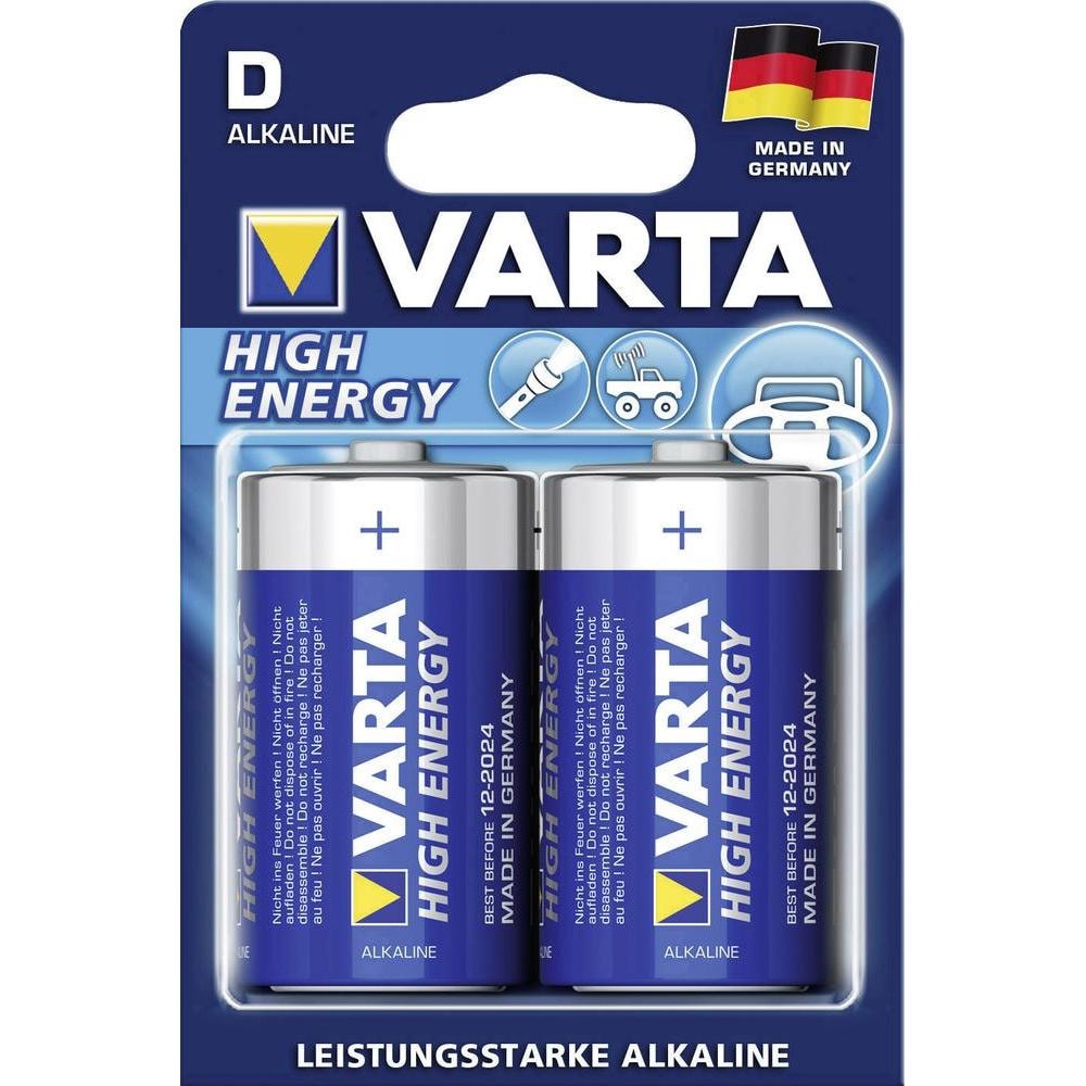 VARTA HIGH ENERGY Batteri D LR20 Mono - 2 Pk