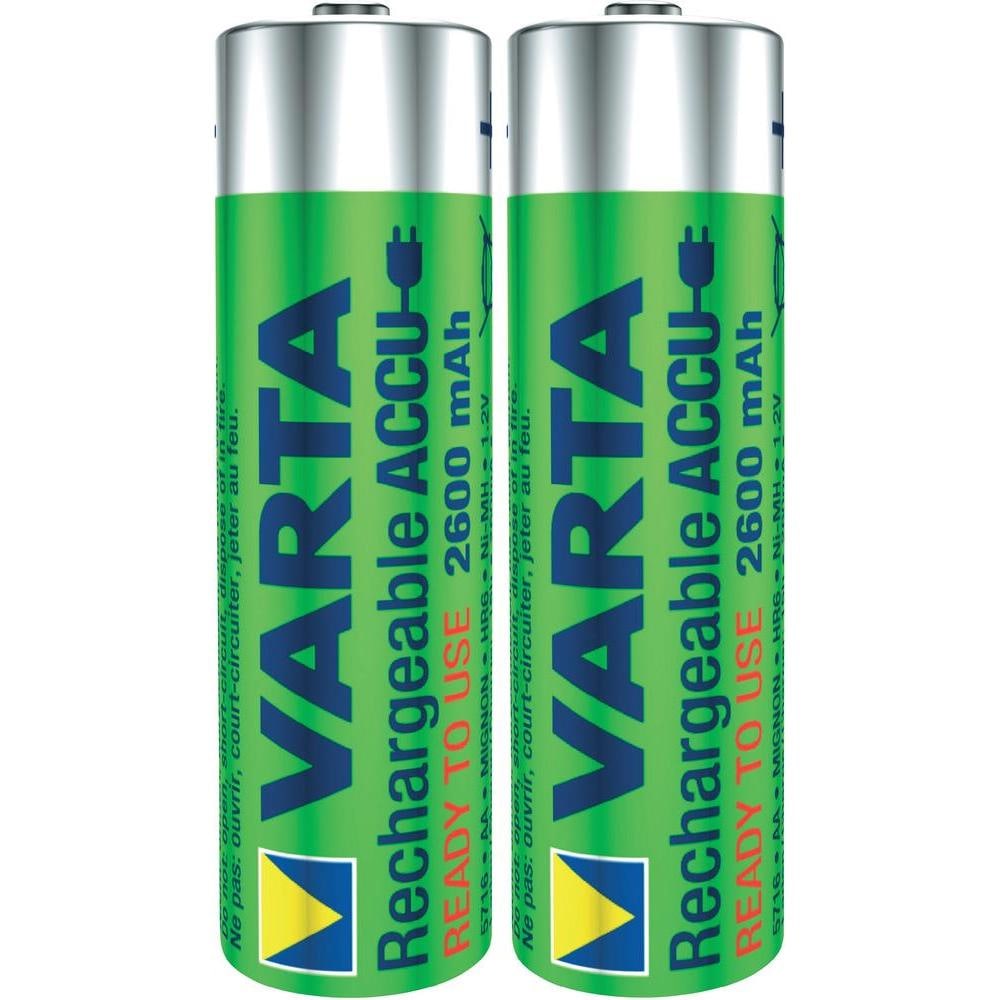 Varta Ready2Use R6 (AA) NiMH HR06 Oppladbart batteri 2600 mAh 1.2 V - 2 st