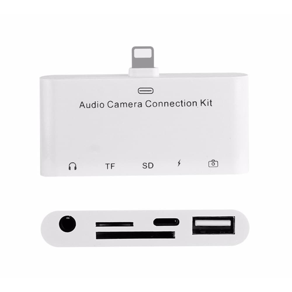 Lyd Lade USB & minneskort adapter for iPhone & iPad - Audio camera connection kit