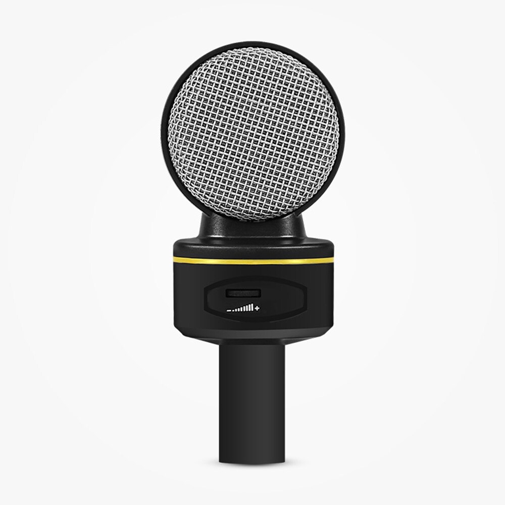 Svart mikrofon med 3.5mm kontakt
