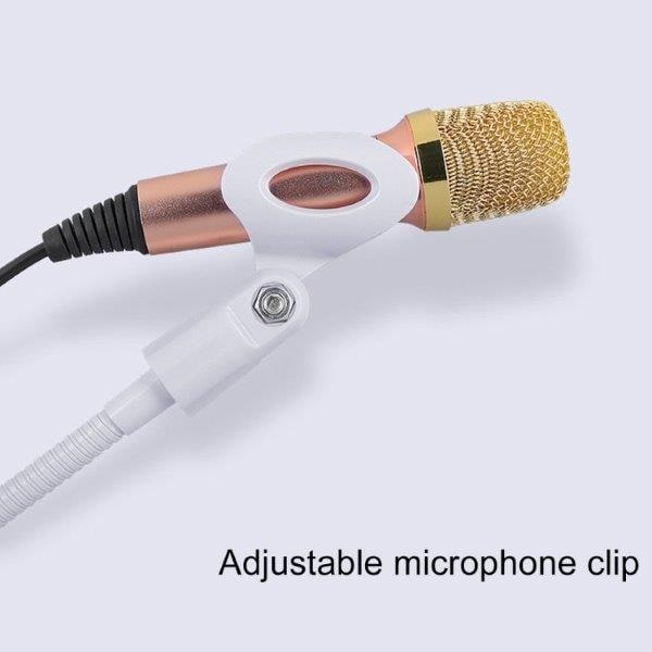Mikrofonstativ med selfielampe og mobilholder
