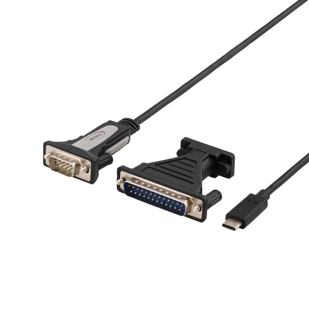 DELTACO USB-C til seriell kabel - 1,5m