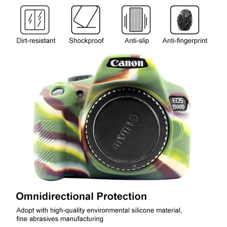 PULUZ Silikonbeskyttelse til Canon EOS 1300D / 1500D Camo