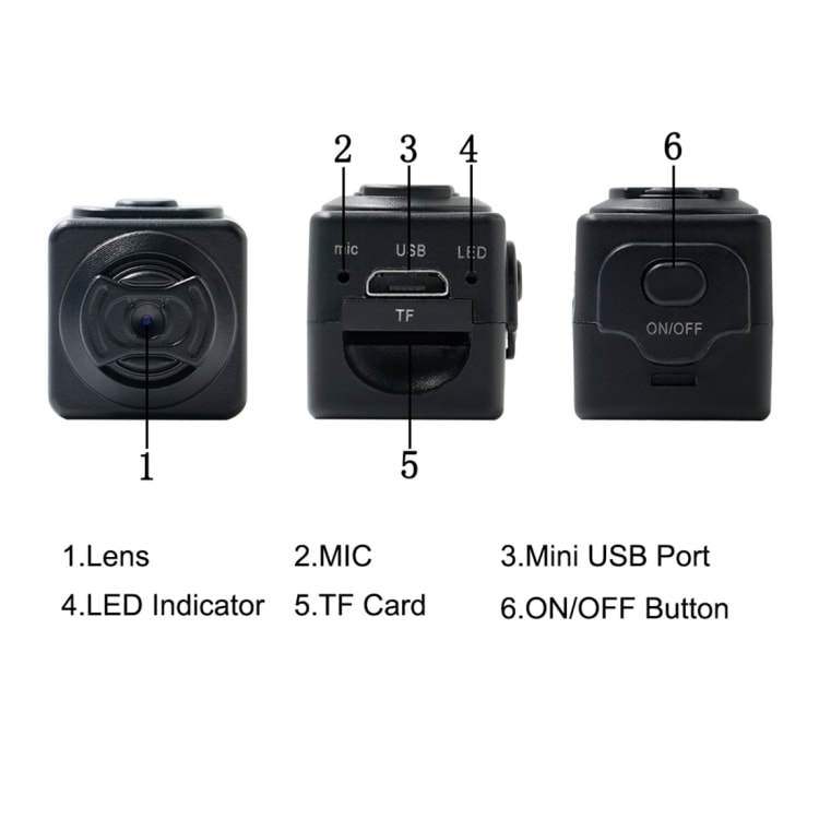 D5 Minikamera 1.0MP Bevegelsesdetektor