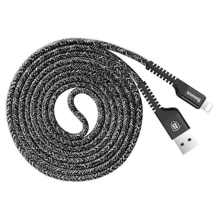 Baseus Flettet USB-kabel USB A til lightning 1,5m Svart